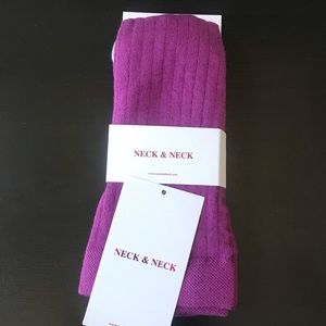 NWT Neck & Neck Purple Footed Tights, Size 29 EU/ 3-5 Years.